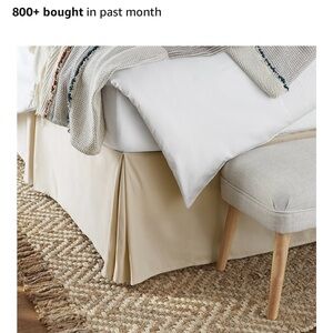 NWT Amazon Basics Beige King Bed Skirt